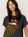 Rolling Stones Flocked Leopard Tongue Tour Tee