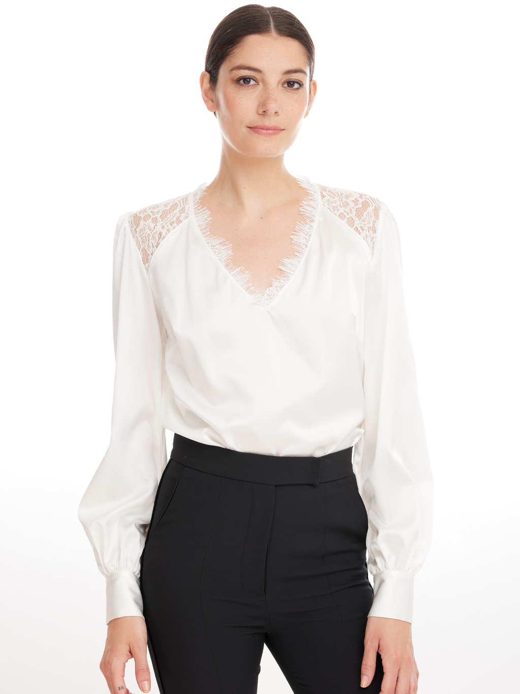 Debra Lace Combo Blouse