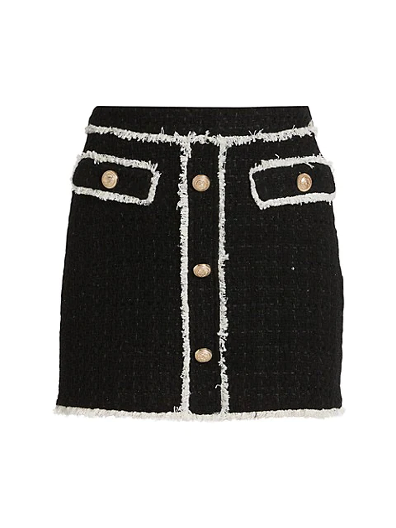 Nessa Contrast Tweed Skirt