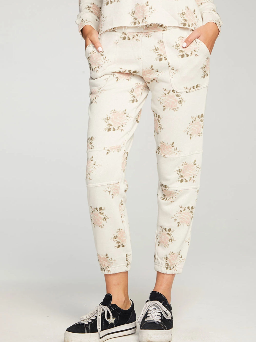 Slouchy Moto Floral Jogger