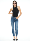 Audrey Mid Rise Skinny Crop in Bad Romance