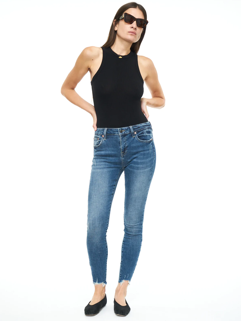 Audrey Mid Rise Skinny Crop in Bad Romance